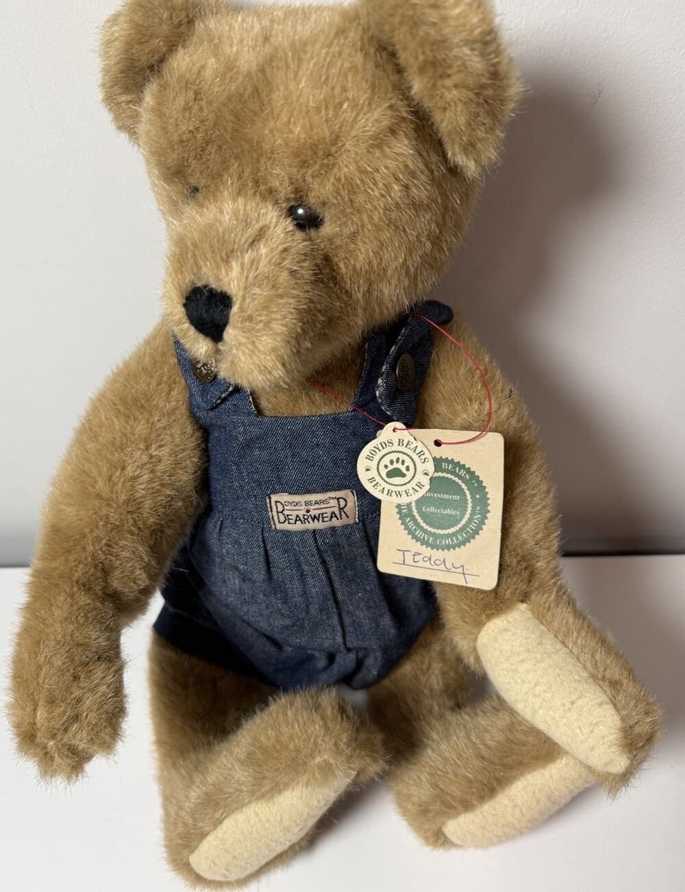 Boyds Bears Teddy Beanberger #9118 Plush Bear Denim Bearwear 17” Tags VTG